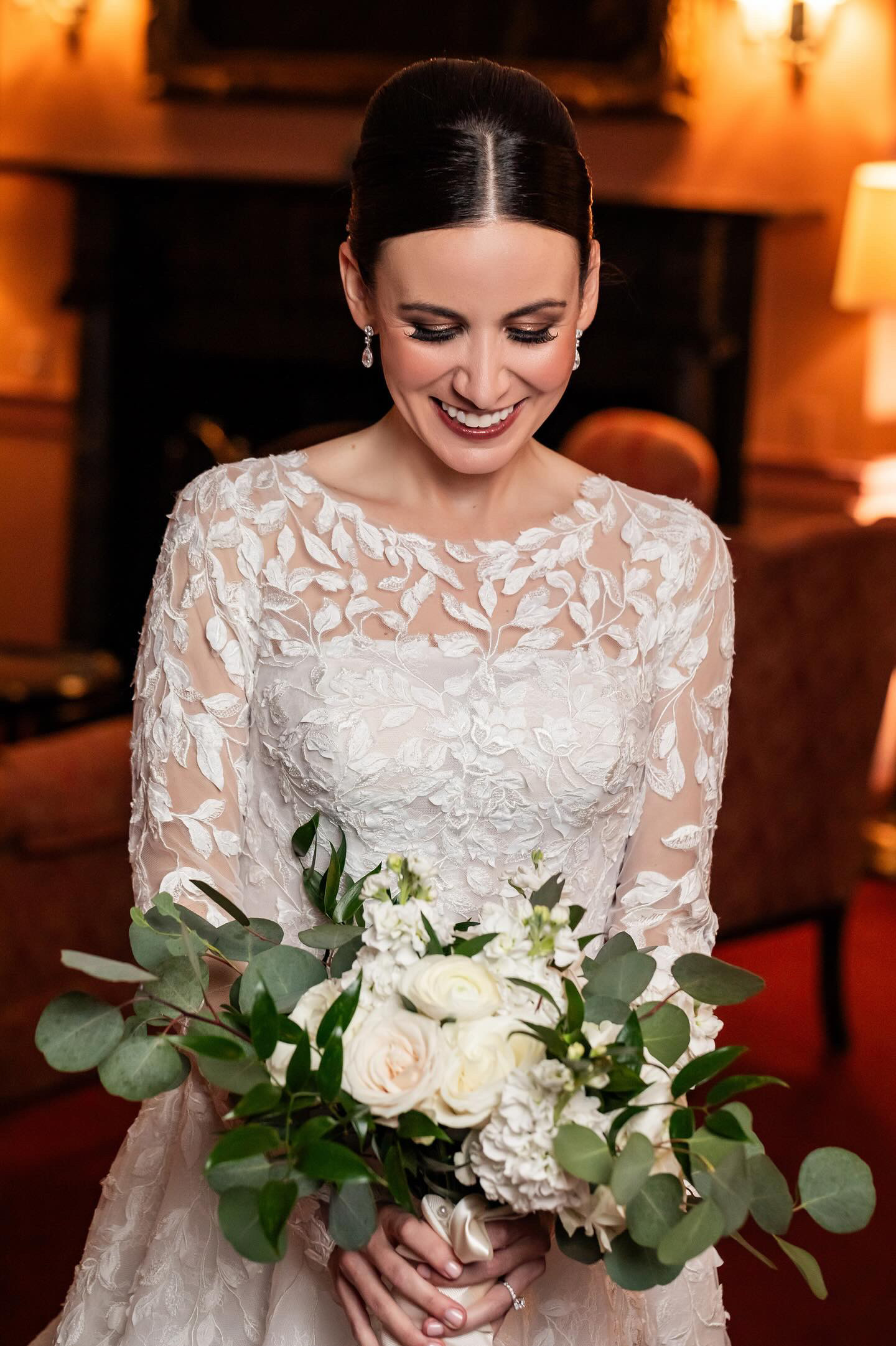 Bride makeup updo