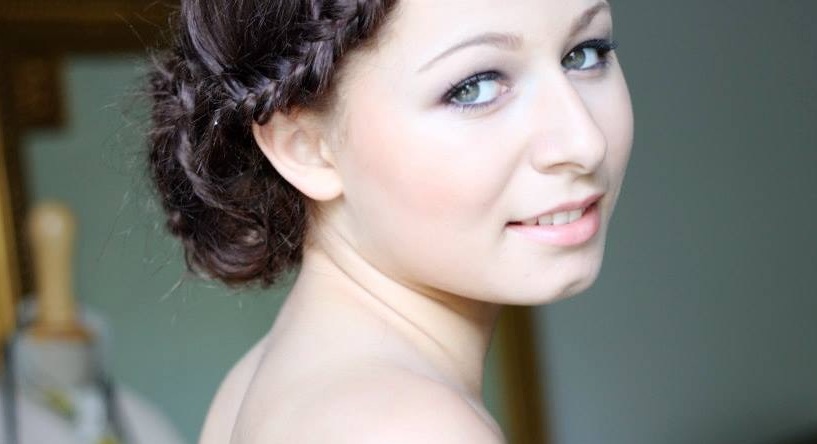 Natural makeup soft updo  
